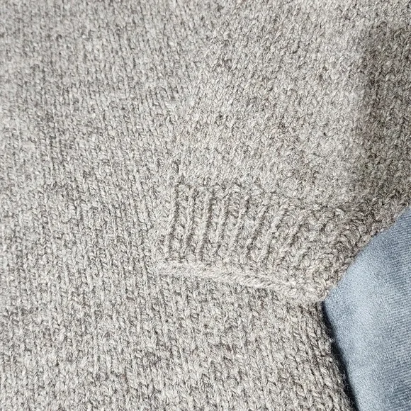 Puma Verde Fisherman Sweater Men's Size XL Beige 100% Wool Crew Neck - Picture 7 of 8